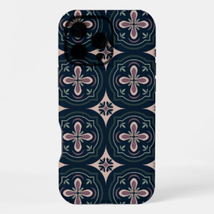 Earthy Floral Geometric Tiles iPhone 16 Pro Max Case