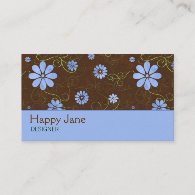 Earthy Flowers Business Card (Front)