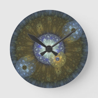 Earthy Fractal Circular Wall Clock
