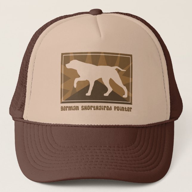 Earthy German Shorthaired Pointer Trucker Hat (Front)