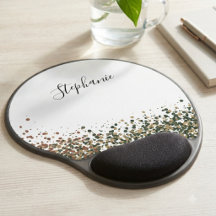 Earthy Green and Brown Watercolor Confetti Dots