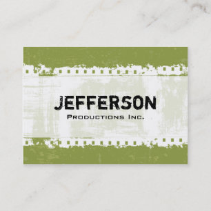 Earthy Green Grunge Large Company Business Card