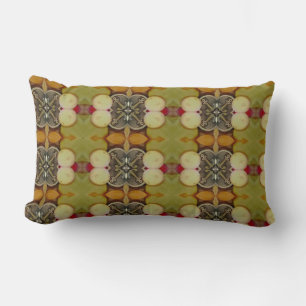 Earthy Green patterned pilow Lumbar Cushion