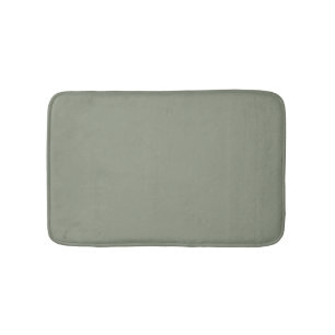 Earthy Green Solid Colour Pairs Laurel Leaf Bath Mat