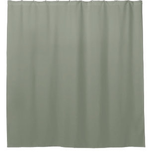 Earthy Green Solid Colour Pairs Laurel Leaf Shower Curtain