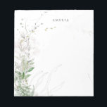 Earthy Greenery Watercolor Personalized Name Notepad<br><div class="desc">Beautiful delicate watercolor greenery adorns the pages. This is part of a collection,  be sure to visit my shop to see more of my designs that match this.</div>