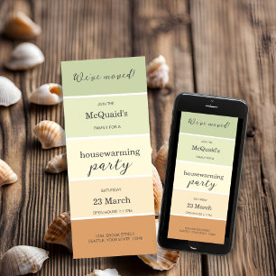 Earthy Greens House Warming Party Invitation