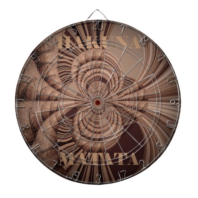 Earthy Hakuna Matata Art Print Dartboard (Front)