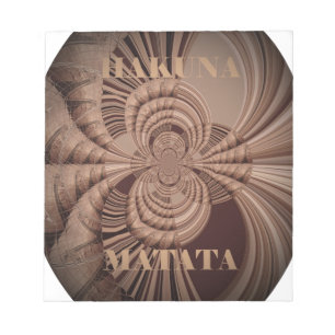 Earthy Hakuna Matata Art Print Notepad