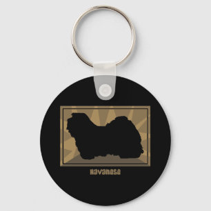 Earthy Havanese Key Ring