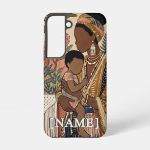 Earthy Heritage   Mother & Child Mudcloth Samsung Galaxy Case