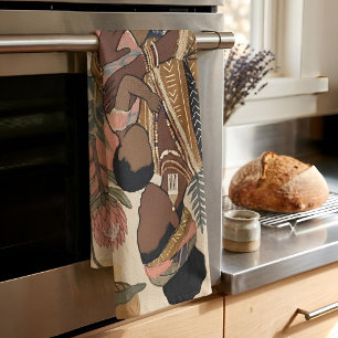 Earthy Heritage Mother & Child Protea Tea Towel