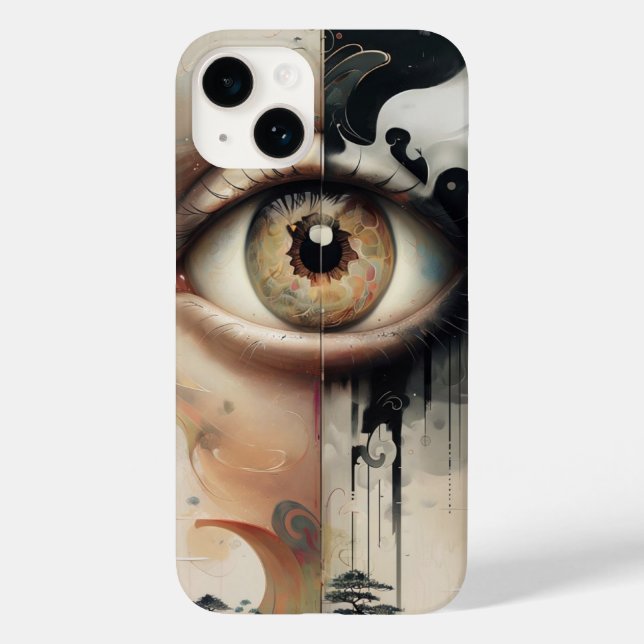 Earthy Human Eye Art iPhone 14 Case (Back)