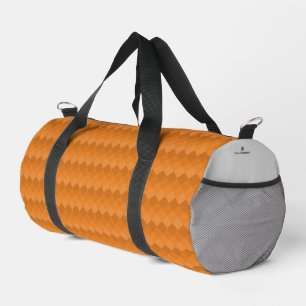 Earthy Logo Company Name Orange Pixel & Grey  Duffle Bag