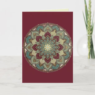 Earthy Mandala Hippie Vibe Blank Art Card