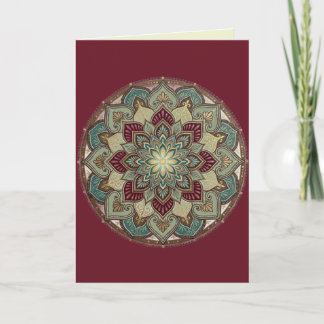 Earthy Mandala Hippie Vibe Blank Art Card