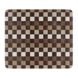 Earthy minerals chequerboard pattern cutting board