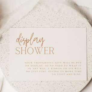 Earthy Minimal Bridal Shower Display Shower Enclosure Card