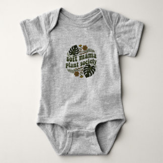 Earthy Monstera Leaves Soft Mama Plant Lover Subli Baby Bodysuit