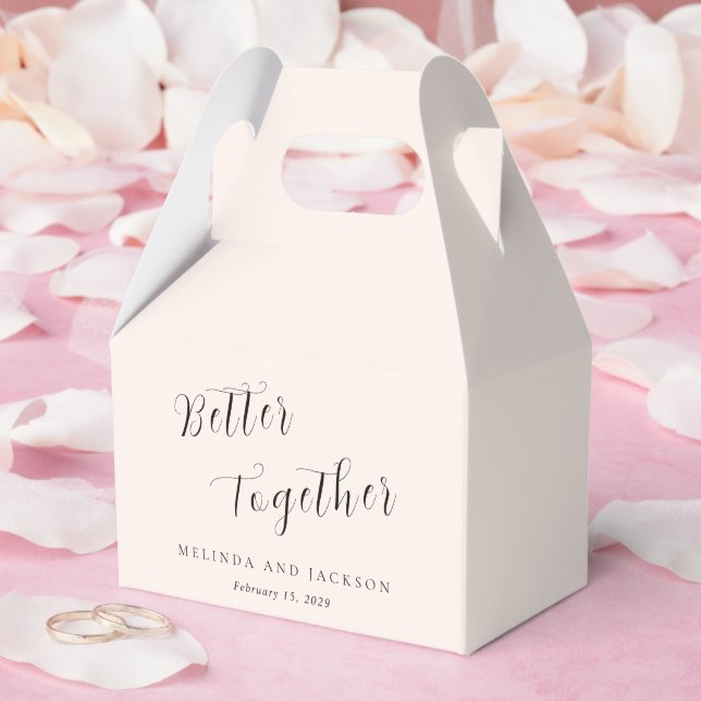 Earthy Neutral Modern Wedding Favour Box (Wedding)