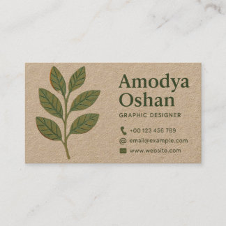 Earthy & Organic Business Card Template 