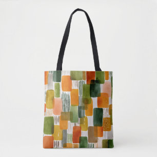 Earthy Organic Shapes in Warm Tones Tote Bag