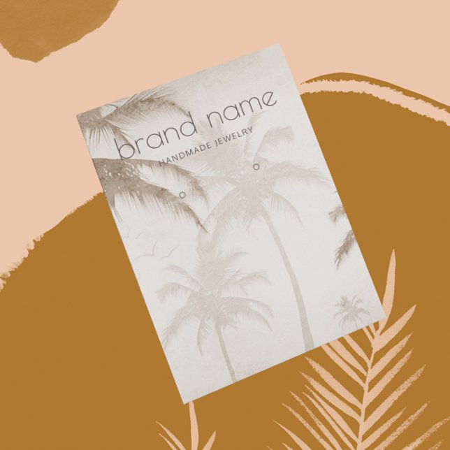 Earthy Palm Trees Birds Social Media Earring (Creator Uploaded)