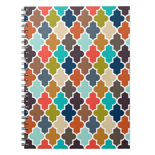 Earthy Quatrefoil Notebook (Front)