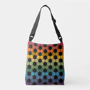 Earthy Rainbow Soccer ball print Crossbody Bag