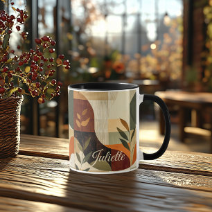 Earthy Retro - Custom Nature-Inspired Abtract Mug