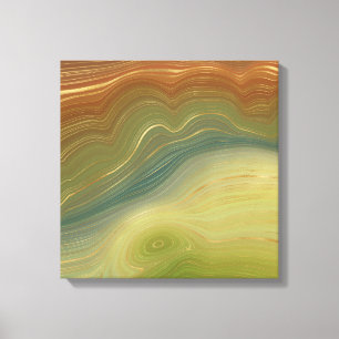 Earthy Retro Strata Vintage Neutral Tone Agate Canvas Print