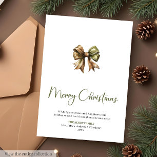 Earthy Sage Terracotta Holiday Christmas Greeting