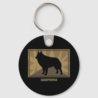 Earthy Schipperke Key Ring