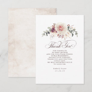 Earthy Shades Floral Baby Shower Thank You