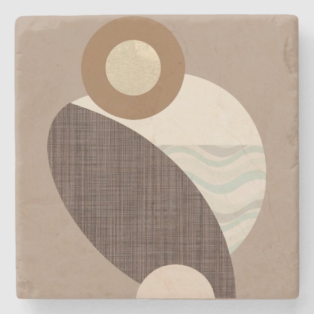 Earthy Shapes Stone Coaster (Front)