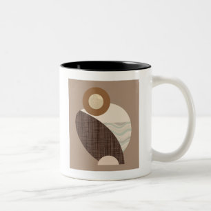 Earthy Shapes Two-Tone Coffee Mug