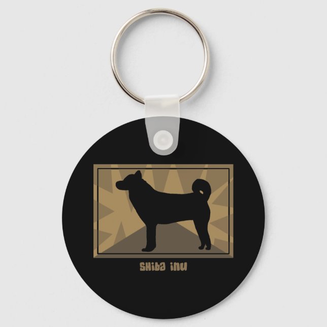 Earthy Shiba Inu Key Ring (Front)