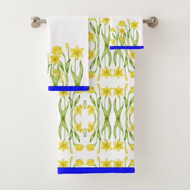 Earthy Spring on a Bathroom Towel Set (D) (Insitu)