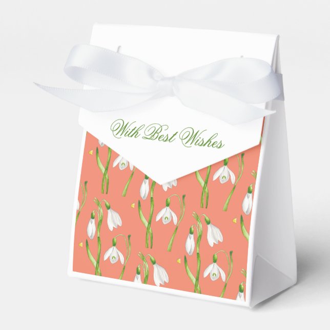Earthy Spring on a Ribbon Favour Box (S) (Front Side)