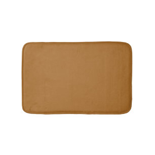 Earthy Sudan Brown Neutral Solid Colour Print Bath Mat