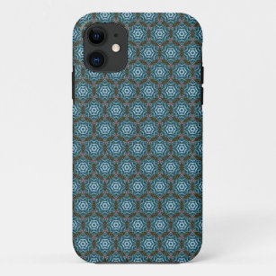 Earthy Teal Hexagon Batik Pattern iPhone 5 Case