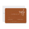 Earthy Terracotta Burnt Orange Wedding RSVP Card