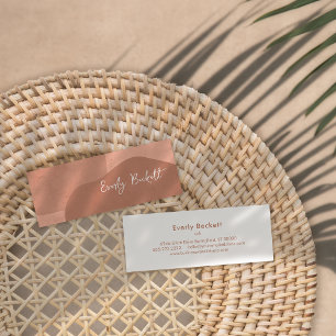 Earthy Textured Abstract Modern Terracotta Mini Business Card
