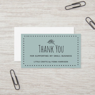 Earthy Thank You For Supporting My Small Business  Card