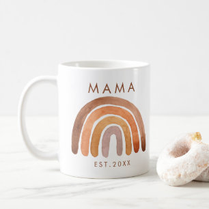 Earthy Tone Boho Rainbow Mum  Coffee Mug