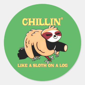 earthy tone classic round sticker