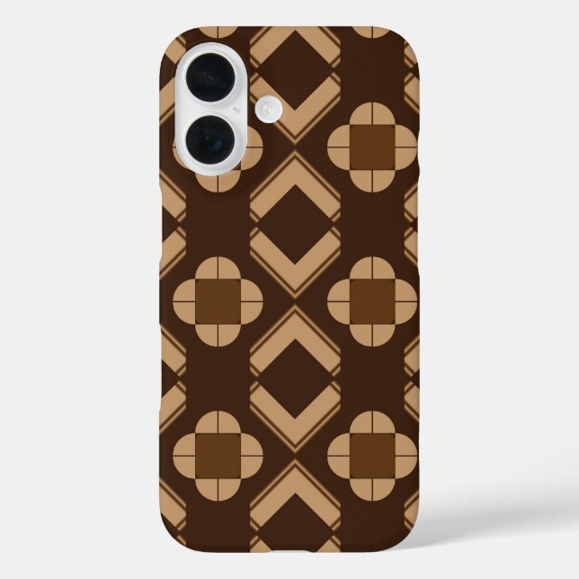 Earthy toned seamless pattern presents intricate  Case-Mate iPhone case (Back)