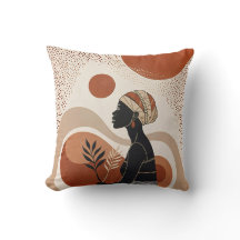 Earthy Tones Boho-chic Throw Pillow