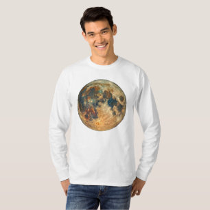 Earthy Tones Full Moon Design - Aesthetic Cosmic S T-Shirt