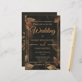 Earthy Tones | Minimalist Wedding Invitation